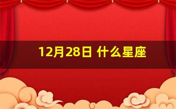 12月28日 什么星座